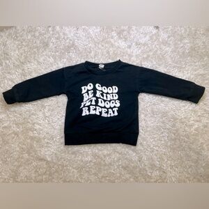 BUBBA KIDS || Black Sweatshirt (12-18M)
